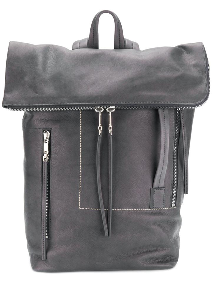 Rick Owens Foldover Top Backpack - Grey
