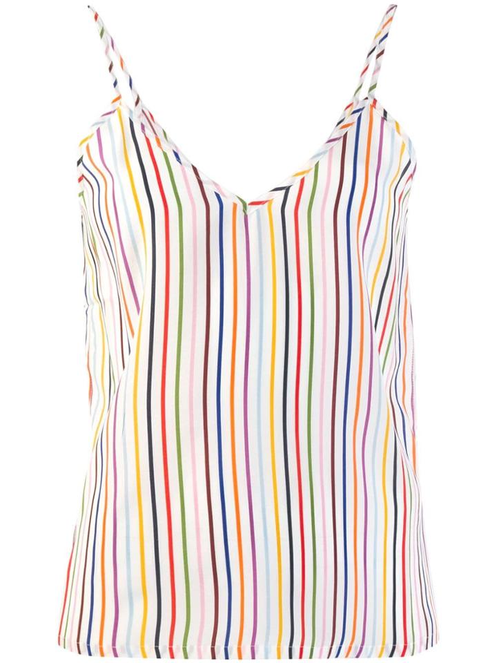 Être Cécile Striped Sleeveless Top - White