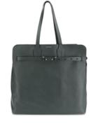 Burberry Strap Fastening Oversized Tote - Grey