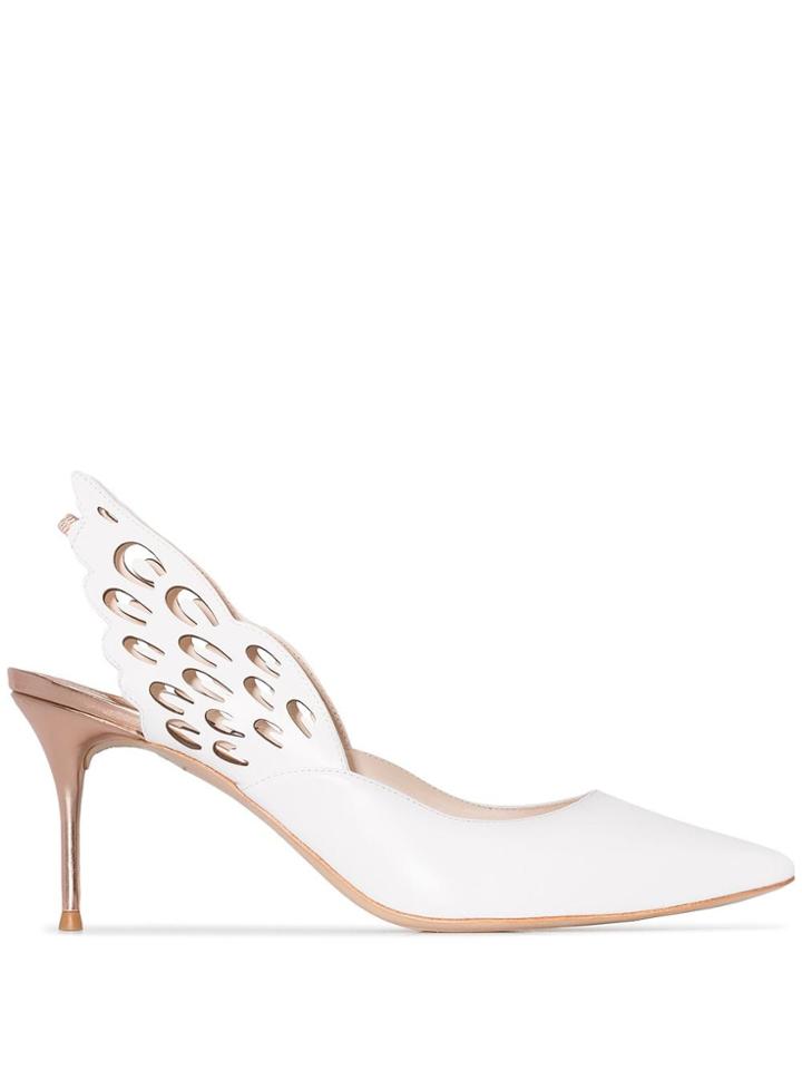 Sophia Webster Angelo 70mm Slingback Pumps - White