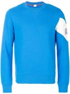 Moncler Gamme Bleu Contrast Sleeve Sweatshirt - Blue