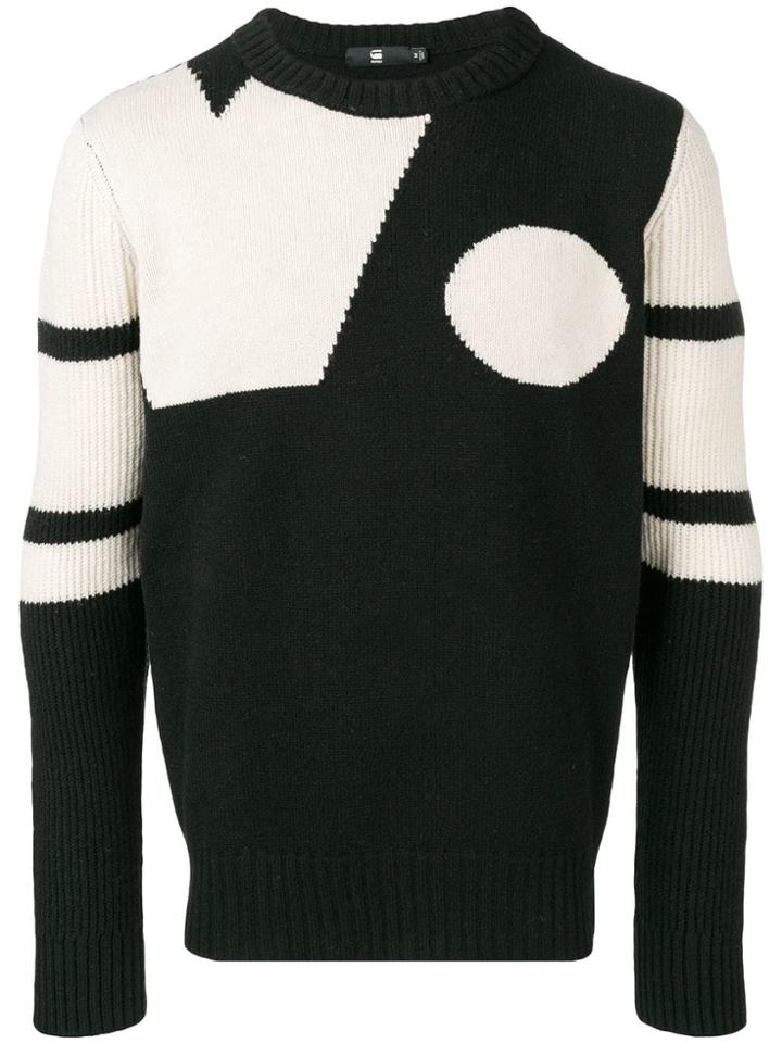 G-star Raw Research Geometric Pattern Jumper - Black