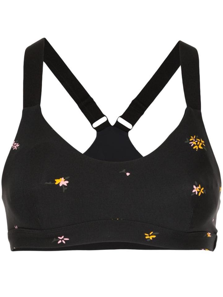 The Upside Floral Sports Bra - Black