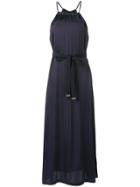Peserico Bow Tie Maxi Dress - Blue