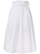 Jil Sander Navy Tie Waist Skirt - White