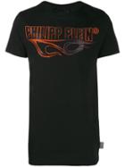 Philipp Plein Flame Studded Logo T-shirt - Black
