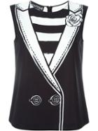 Boutique Moschino Double Breast Print Tank Top