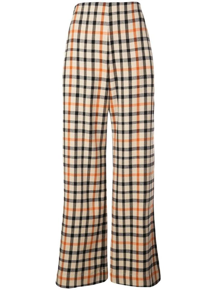 Baum Und Pferdgarten High-waist Checked Trousrs - Brown
