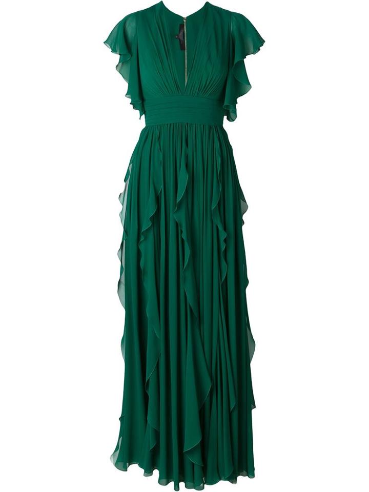 Elie Saab Ruffle Sleeve Gown