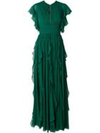 Elie Saab Ruffle Sleeve Gown