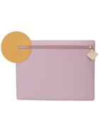 Roksanda Contrast Circle Detail Clutch - Pink