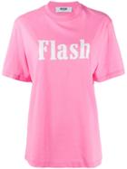 Msgm Slogan Print T-shirt - Pink