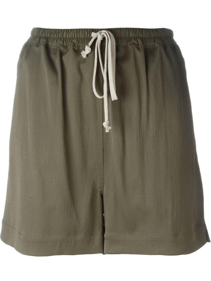 Rick Owens Oversized Shorts, Women's, Size: 44, Green, Spandex/elastane/viscose