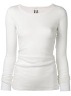 Rick Owens Scoop Neck T-shirt, Women's, Size: 44, White, Cotton