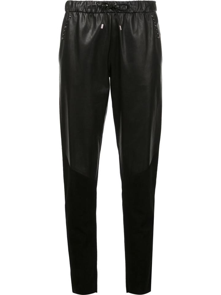 Prabal Gurung Drawstring Track Pants, Women's, Size: 6, Lamb Nubuck Leather