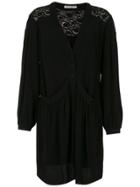 Martha Medeiros Long Sleeved Shirt Dress - Black