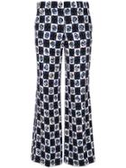 Emilio Pucci Printed Cropped Flared Trousers - Multicolour