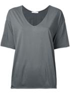 Astraet - V-neck T-shirt - Women - Cotton - One Size, Grey, Cotton