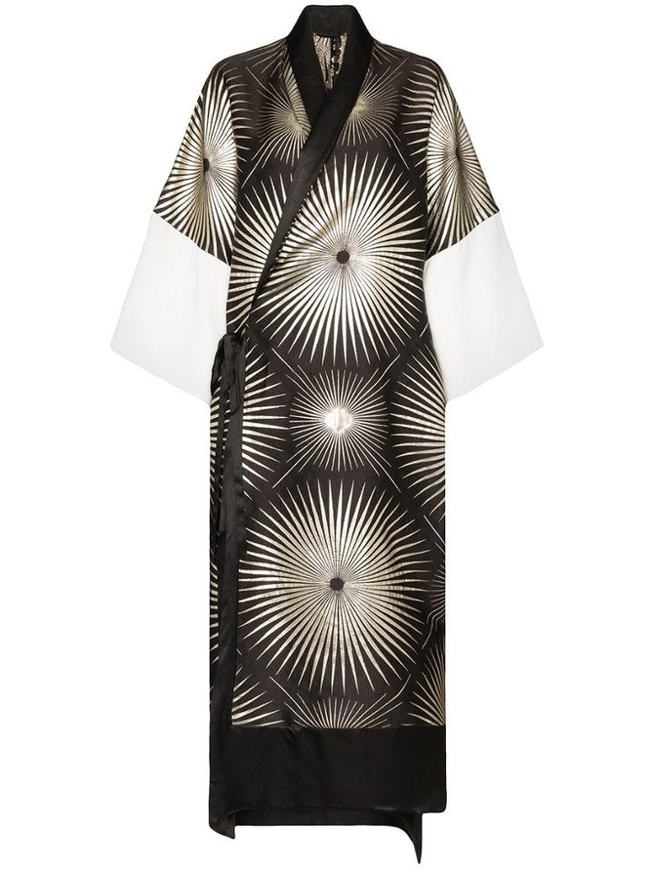 Haider Ackermann Printed Kimono Dress - Black