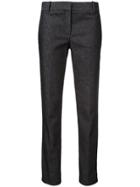 Theory Creased Cropped Trousers - Blue