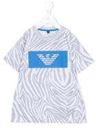 Armani Junior Printed T-shirt, Boy's, Size: 7 Yrs, White