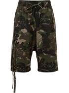 Haculla Camouflage Print Bermuda Shorts, Men's, Size: Xl, Green, Cotton