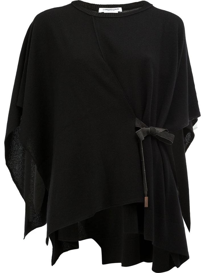 Lamberto Losani Tie-fastening Jumper, Women's, Black, Cashmere