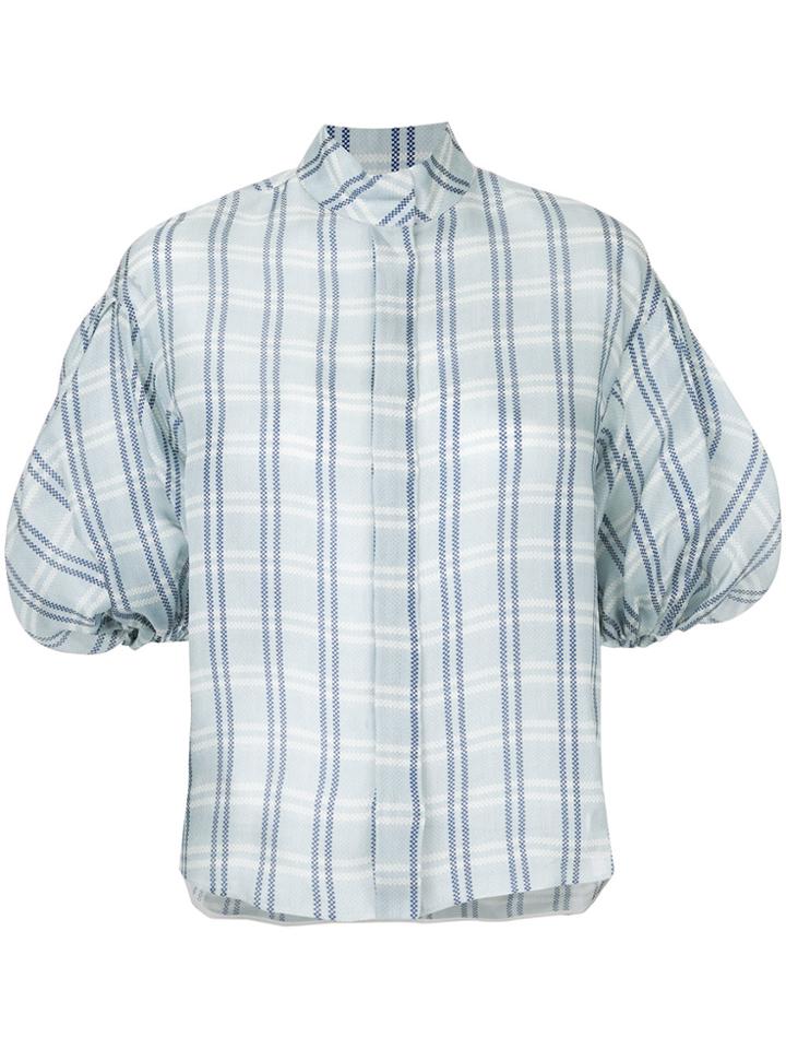 Dice Kayek Checked Button Shirt - Blue