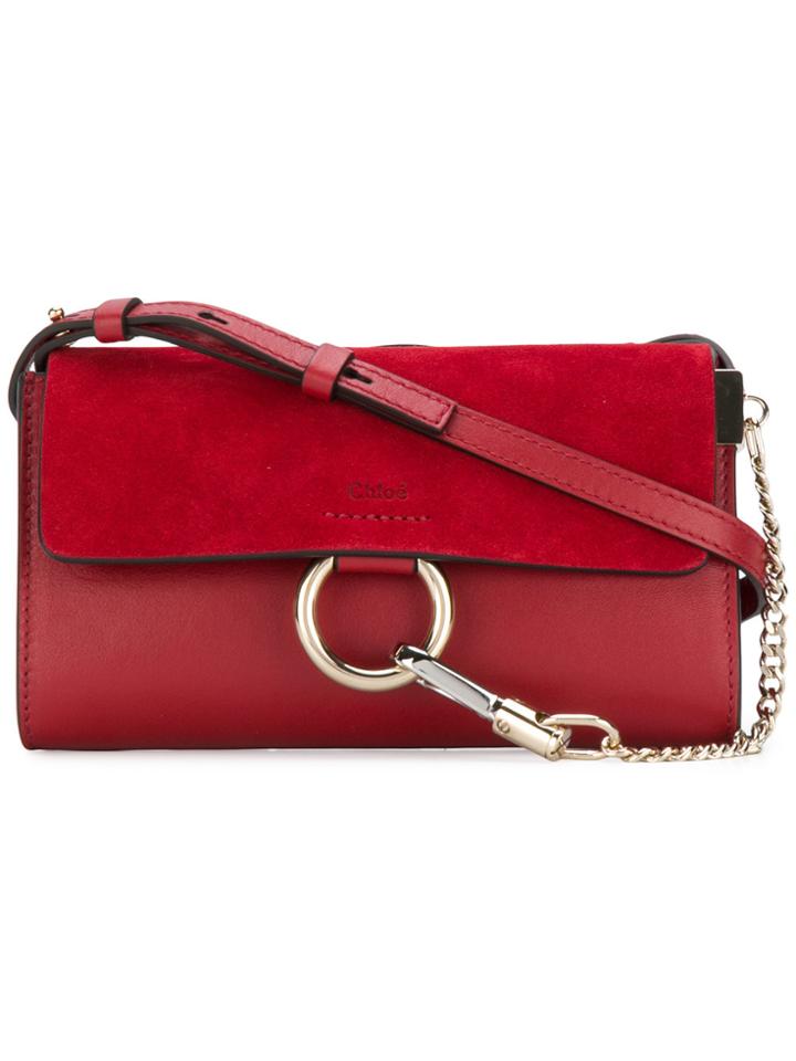 Chloé Gold-trimmed Shoulder Bag - Red