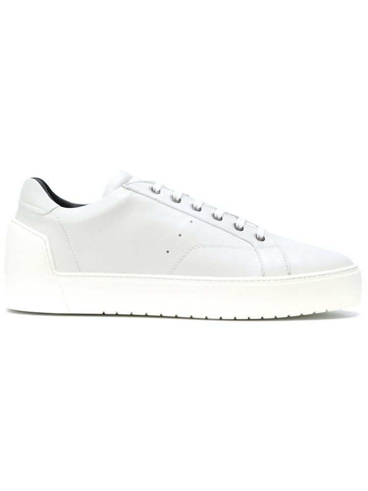 Giorgio Armani Low Top Lace-up Sneakers - White