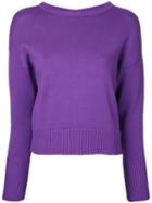 Le Ciel Bleu Knotted Bow Jumper, Women's, Size: 36, Pink/purple, Cotton/polyester