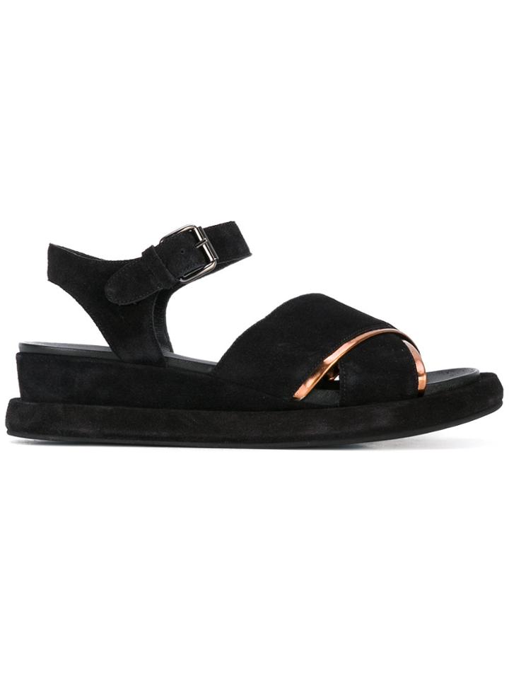Strategia Crossover Sandals - Black