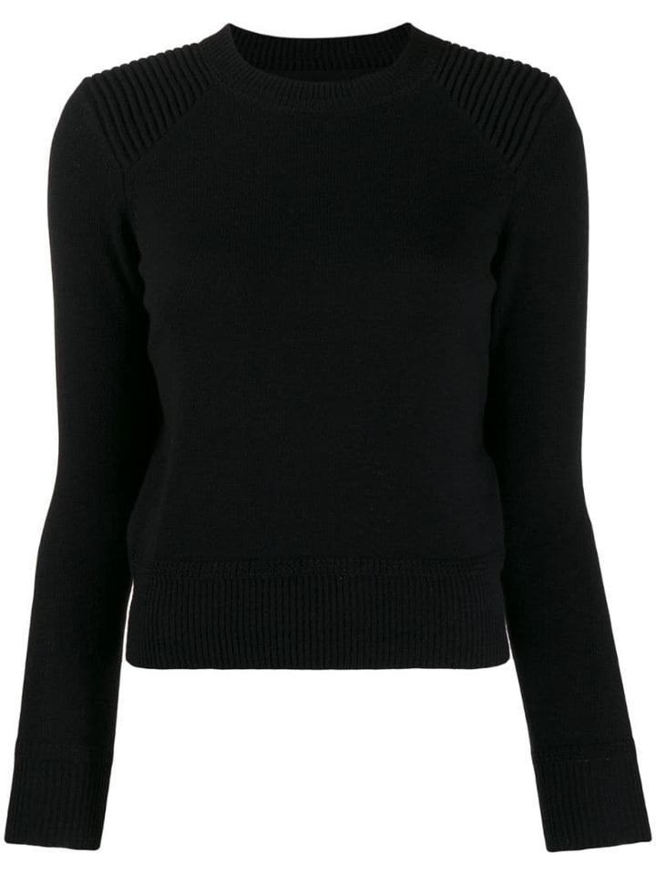 Isabel Marant Étoile Fitted Crew Neck Jumper - Black