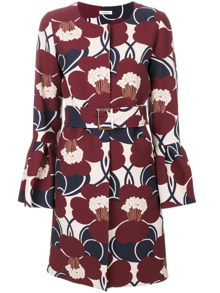 P.a.r.o.s.h. Polanski Belted Coat - Pink & Purple