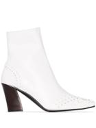 Reike Nen Woven 80mm Ankle Boots - White