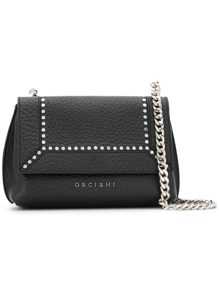 Orciani Flap Closure Crossbody Bag - Black