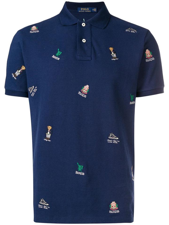 Polo Ralph Lauren Embroidered Polo Shirt - Blue