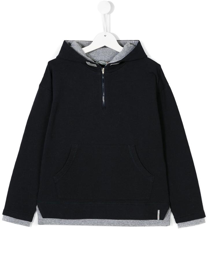 Officina 51 Zipped Hoodie - Blue