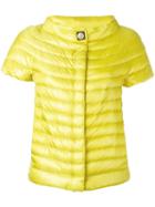 Herno Shortsleeved Down Jacket, Women's, Size: 40, Yellow/orange, Polyamide/polyurethane/goose Down
