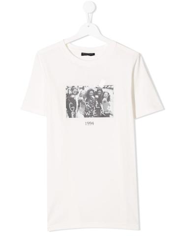 Throwback. Kids Girs Power T-shirt - White