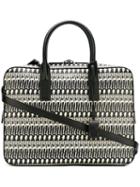 Saint Laurent Skeleton Print Laptop Bag, Women's, Black