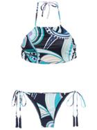Brigitte Printed Bikini Set - Blue