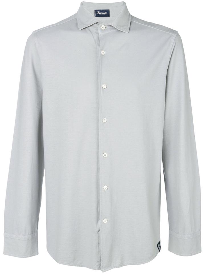 Drumohr Cutaway Collar Shirt - Grey
