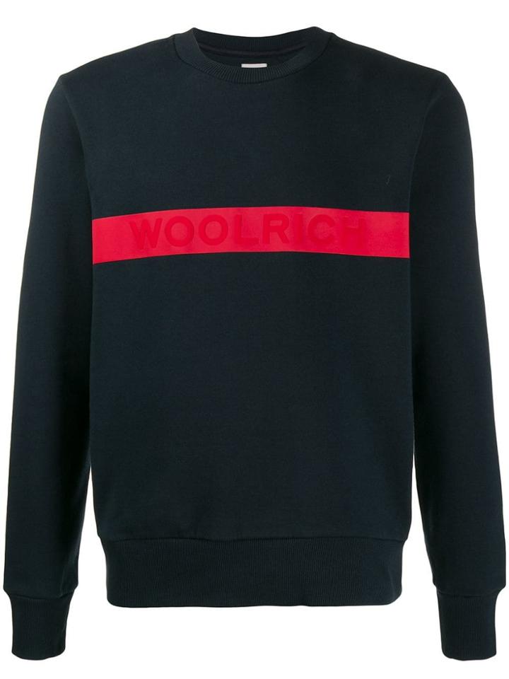 Woolrich Logo Printed Sweatshirt - Blue