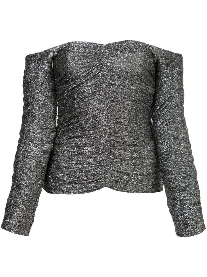 Georgia Alice Off-shoulder Metallic Top