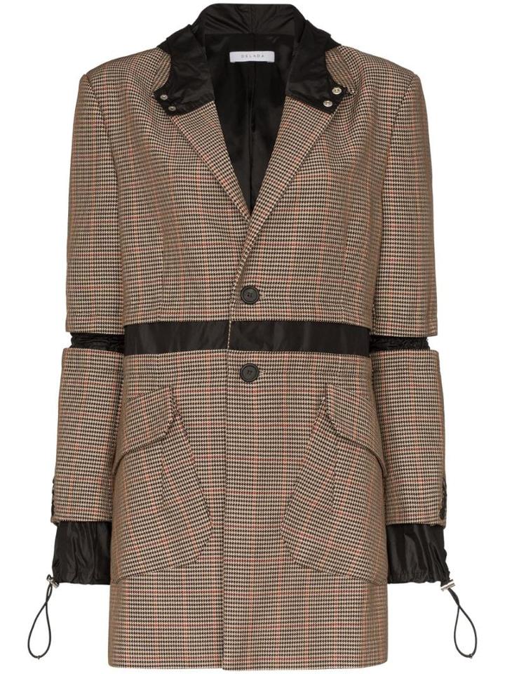 Delada Hybrid Blazer Jacket - Brown