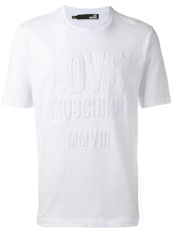 Love Moschino 'st. Love' T-shirt, Men's, Size: Small, White, Cotton