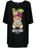 Moschino Graphic Print T-shirt Dress - Black