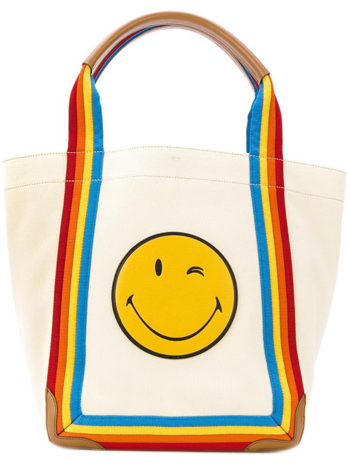 Anya Hindmarch Smiley Rainbow Tote - Nude & Neutrals