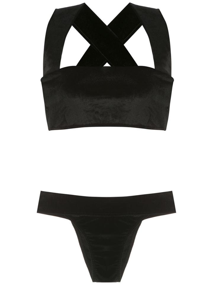 Osklen Velvet Bikini Set - Black